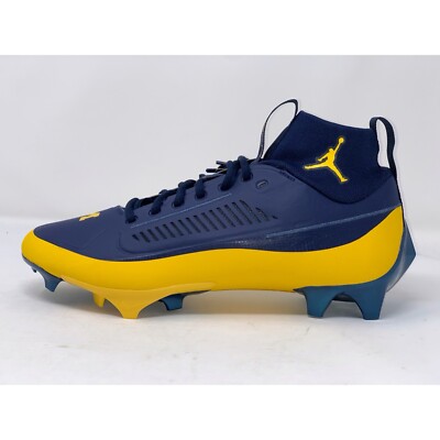 Air Jordan Vapor Edge Pro 2 Michigan Wolverines Cleats PE, Size 11.5 FJ5709-407