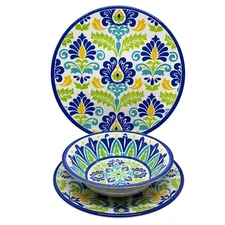Certified International Martinique 12 Piece Melamine Dinnerware Set