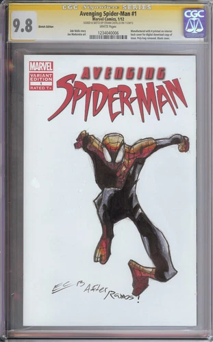 Avenging Spider-Man #1 CGC 9.8 sketch by Ethan Castrillo