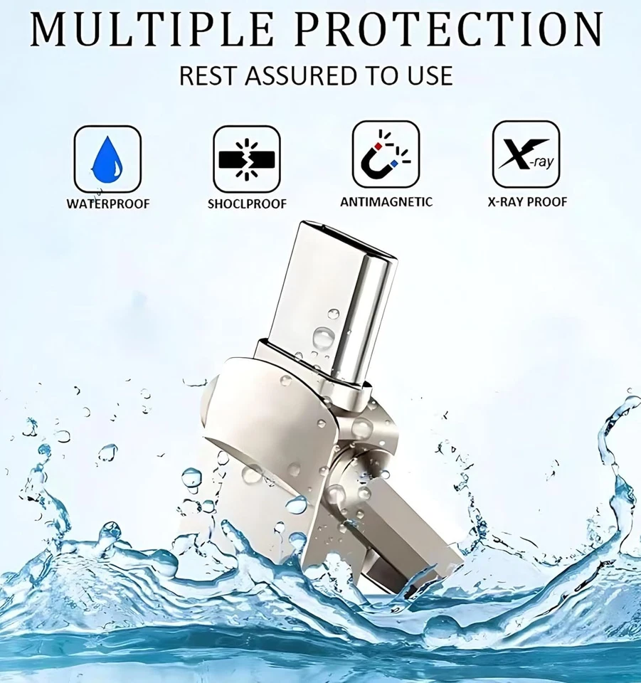 1/2TB Type C/USB-A USB 3.0 Flash Drive Thumb Drive Memory Stick for PC Lapto LOT - Image 3 of 4