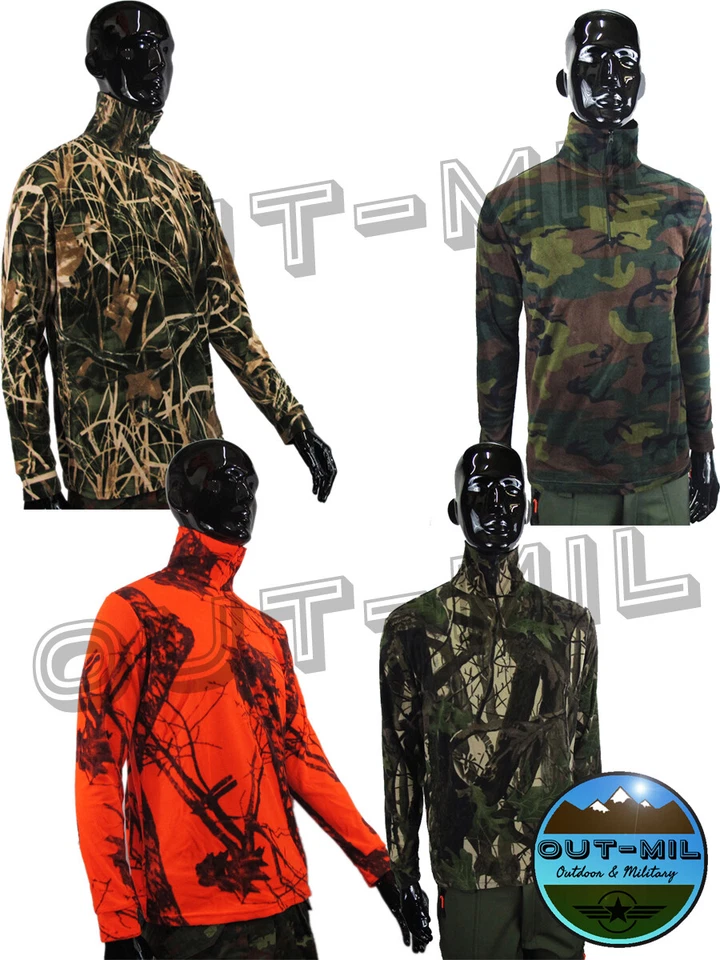 Pull En Polaire Camouflage Pour Homme Chasse Pêche Forêt - Photo 1/2