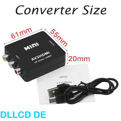 HDMI To RCA AV Adapter Converter Cable CVBS 3RCA 1080P Composite Video Audio