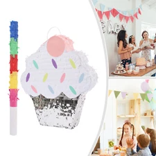 Ice Cream Cake Pinata Birthday Partie Decoration Candy Party Pinata With Stick