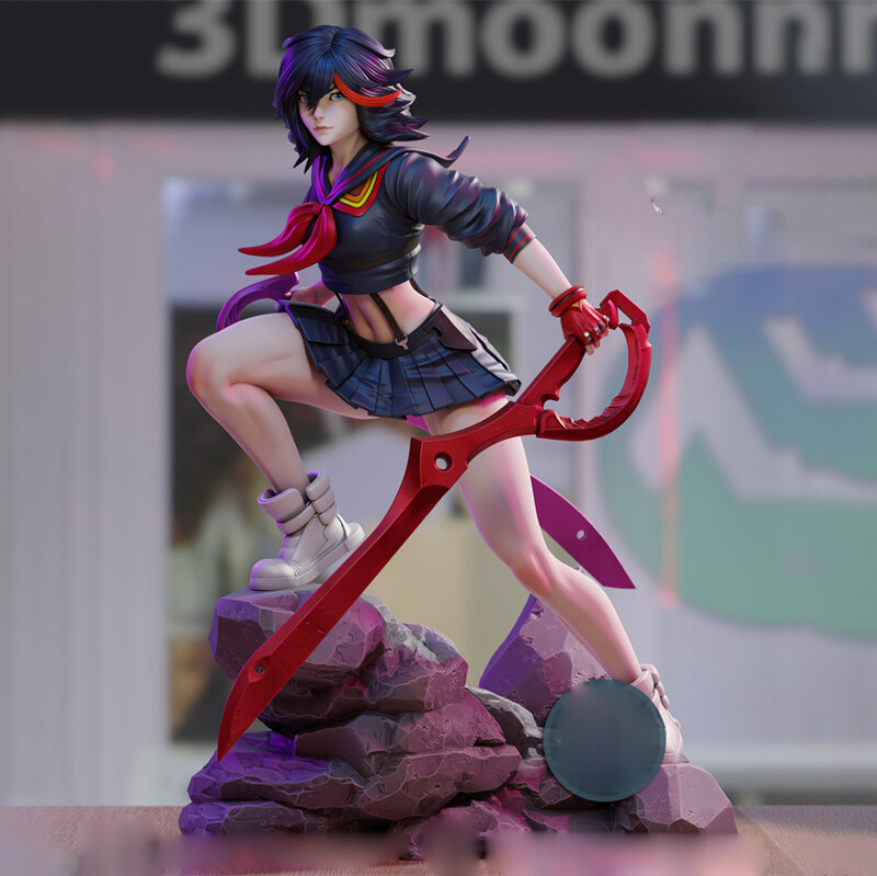 Ryuko Matoi 1/8 22cm 3D print figure Model Kit Unpainted