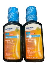 Equate Daytime Severe Vapor Chilling Cold  Flu  Congestion 12oz -2 Pack
