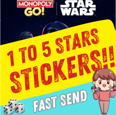 Monopoly Stickers Go (All 1-5  Stickers) CHEAPEST RATES   | SUPER FAST 24/7