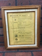 Vintage Cruise Ship Home Lines Cruise Program 1950 Framed Wall Art