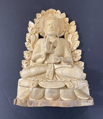 HAND CARVED BUDDHA FROM BALI, INDONESIA MASTER CARVER MANDRA