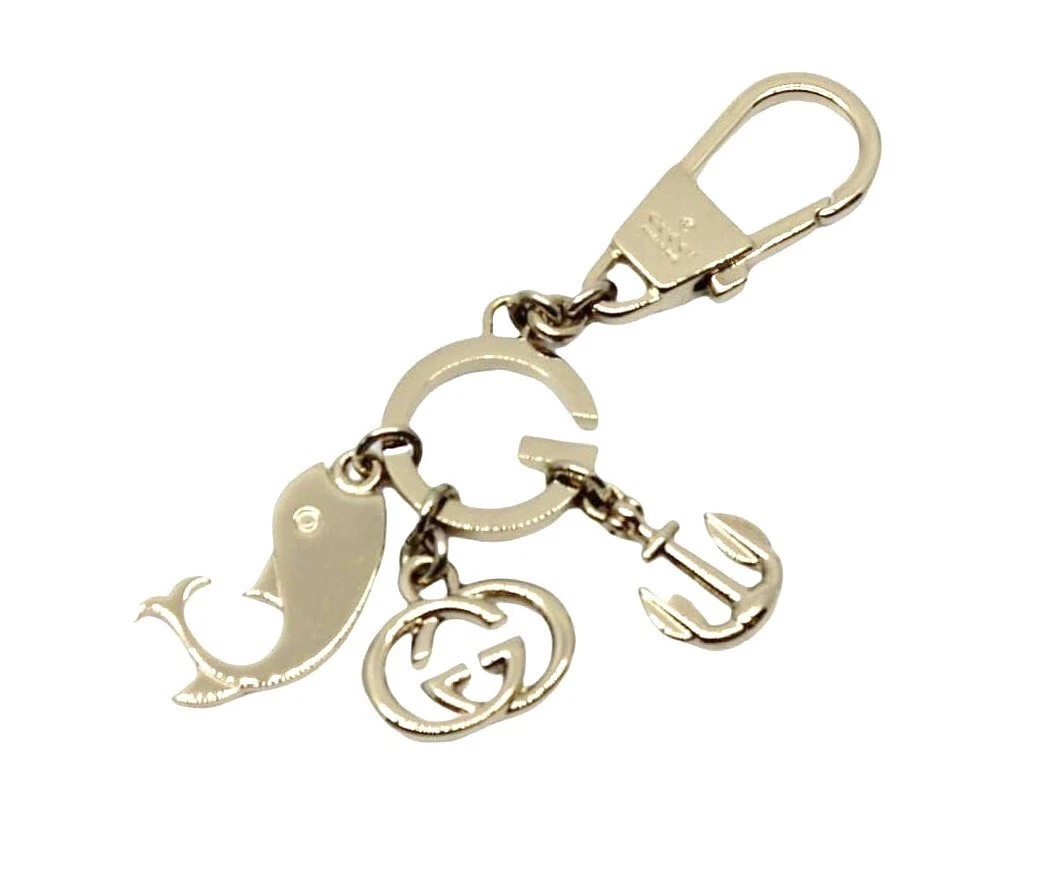 Gucci Exclusive Whale Anchor GG Keyring Keychain Bag Charm Limited