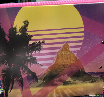 Trapper Keeper Binder Vintage Portfolio 80 s Sun, Pyramid, Palm Tree. Mead