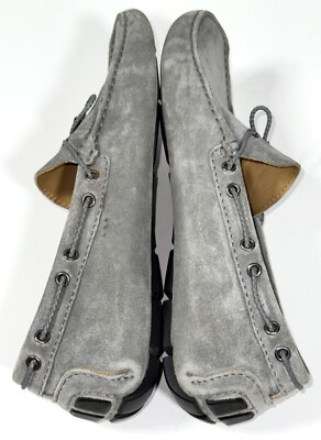 Joel Italian Leather Italy Gray Suede Driving Moccasin  display picture 2