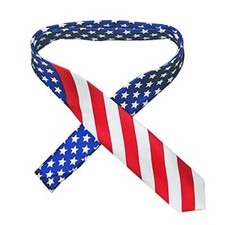 Classic Designer NARROW NECKTIE Selections for All Occasions - Silk Us Flag