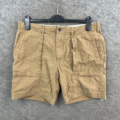 Abercrombie And Fitch Shorts Herren Medium Beige A&F Leinenmischung