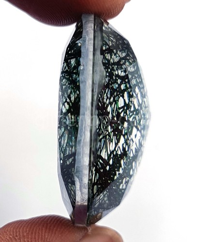 109.0 Ct Green Rutilated Quartz Round Cut IGL Certified Loose Gemstone 5JST - Picture 6 of 6