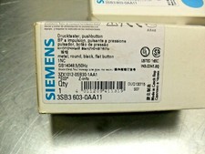 Siemens 3SB36030AA11  PUSHBUTTON, 22MM, ROUND, METAL, SHINY, BLACK, FLAT BUTTON 