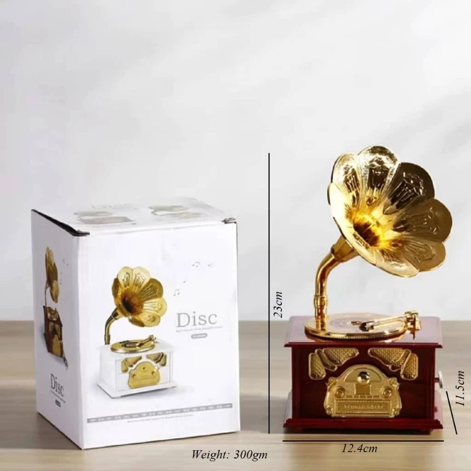 European Vintage Retro Record Gramophone Music Box Home Nordic Decoration - Image 3 of 4