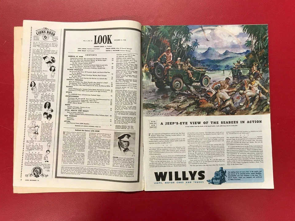 Vintage Look Magazine December 14, 1943 - Does MacArthur Want to Be President? Foto 3 de 3