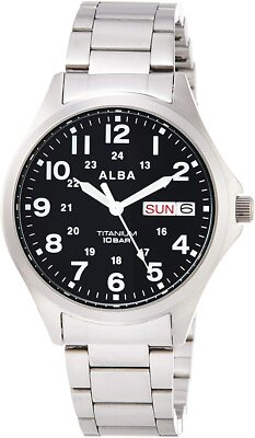 SEIKO Men's Watch AQPJ402 ALBA Quartz Titanium Waterproof from Japan new F/S