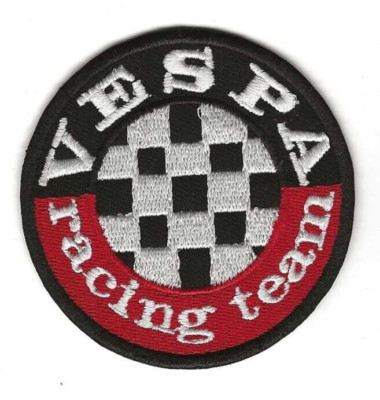 VESPA RACING TEAM   SEW / IRON ON PATCH - MOD / ROCKER / SOUL COLLECTION