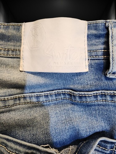 Switch Remarkable Jeans Herren 36x30 Slim Taper Moto Distressed Stretch - Bild 5 von 9