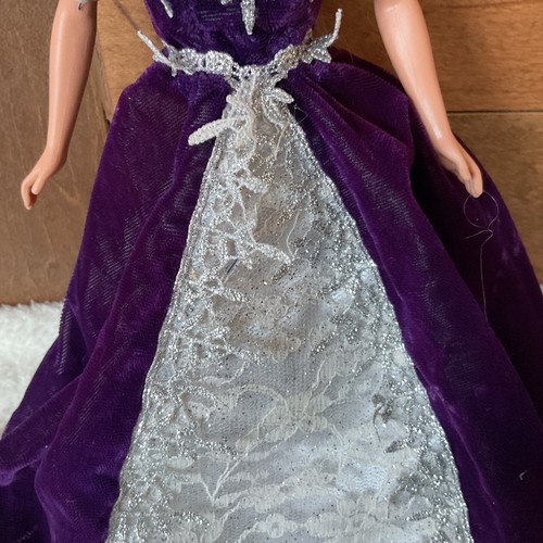 1999 Holiday Special Ed Millenium Princess Barbie Purple Velvet Outfit ONLY - Picture 13 of 14