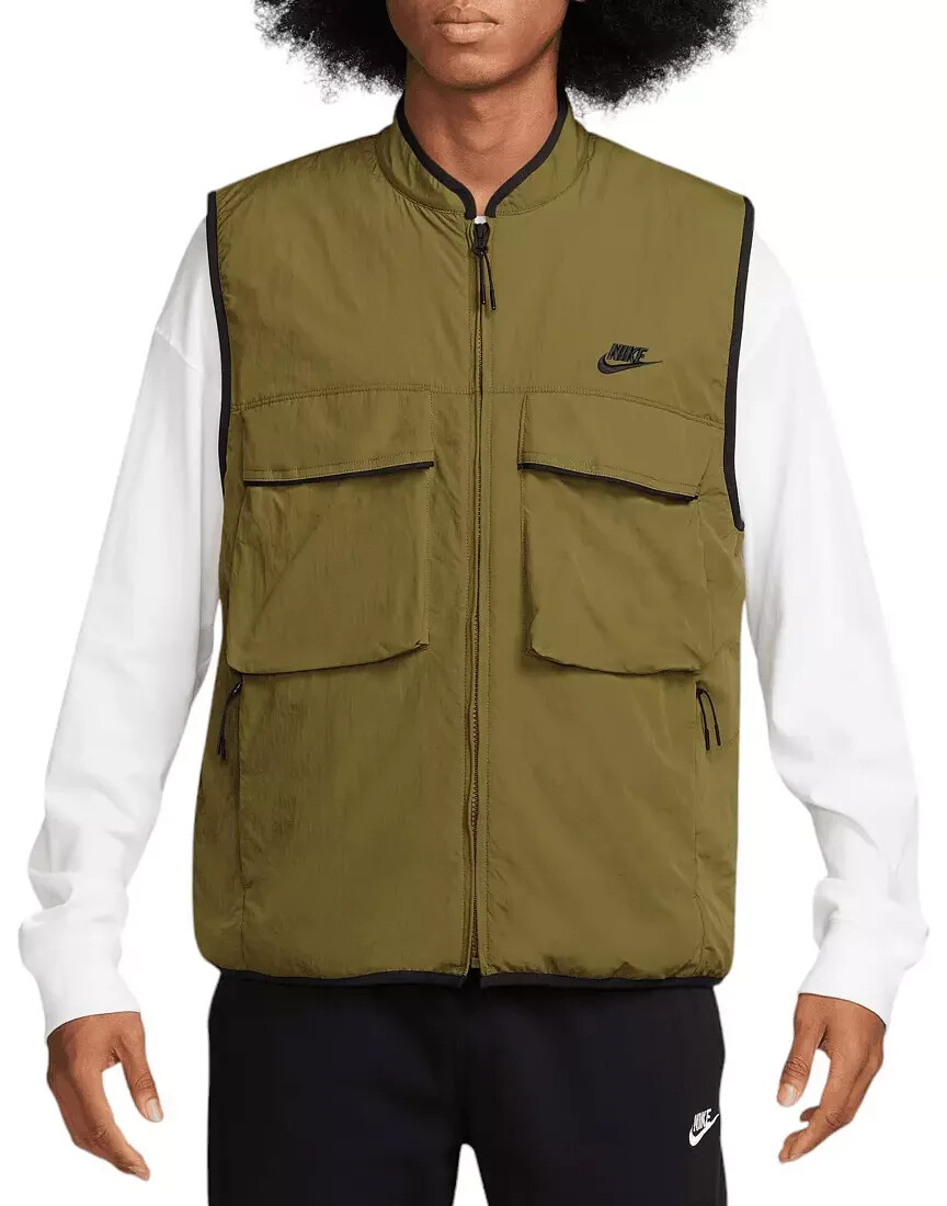 Nike Tech Woven Vest Loose Fit Repel UV Pacific Moss FZ0748-307