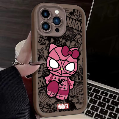 Spider Man Cute Hello Kitty Silicone Phone Case for Iphone 15 Case Iphone 14 13 