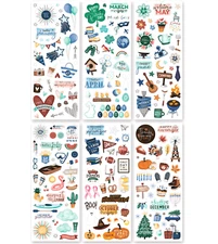 Creative Memories "Noteworthy Days" Stickers, Double Pack (6 sheets!) Full Year
