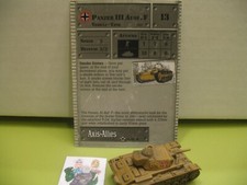  Axis  Allies Miniatures BASE SET II Panzer III Ausf. F with card 30/45 