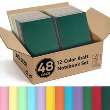 48 Pack A5 Colorful Notebooks Blank Journal Bulk 4 Sets Of 12 Colors