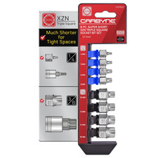 Carbyne 8-piece Stubby Profile Xzn Triple Square Bit Socket Set S2 Steel 12