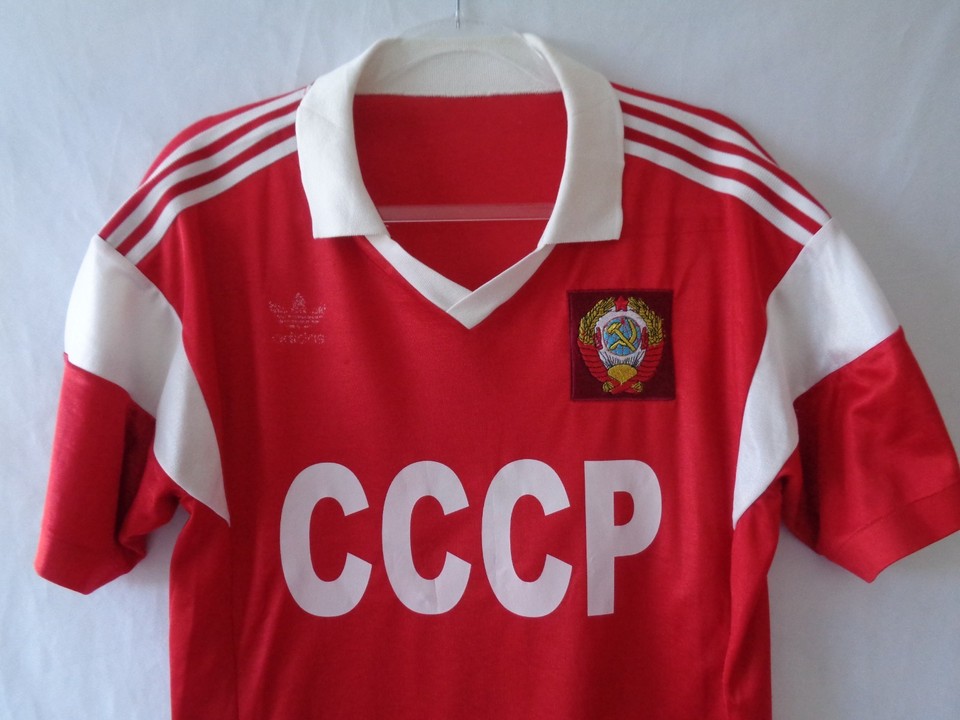 USSR adidas Football Shirt Mens Medium #16 Original CCCP 80's 1988 ...