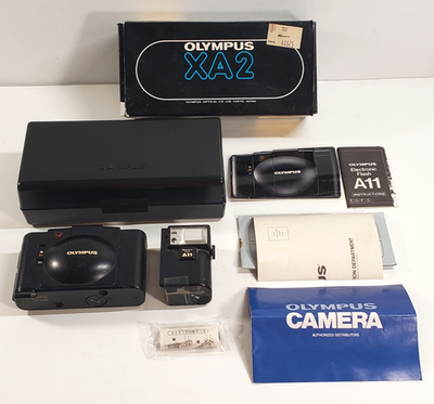 Olympus XA-2 35mm Film Camera A11 Electronic Flash [Untested] For