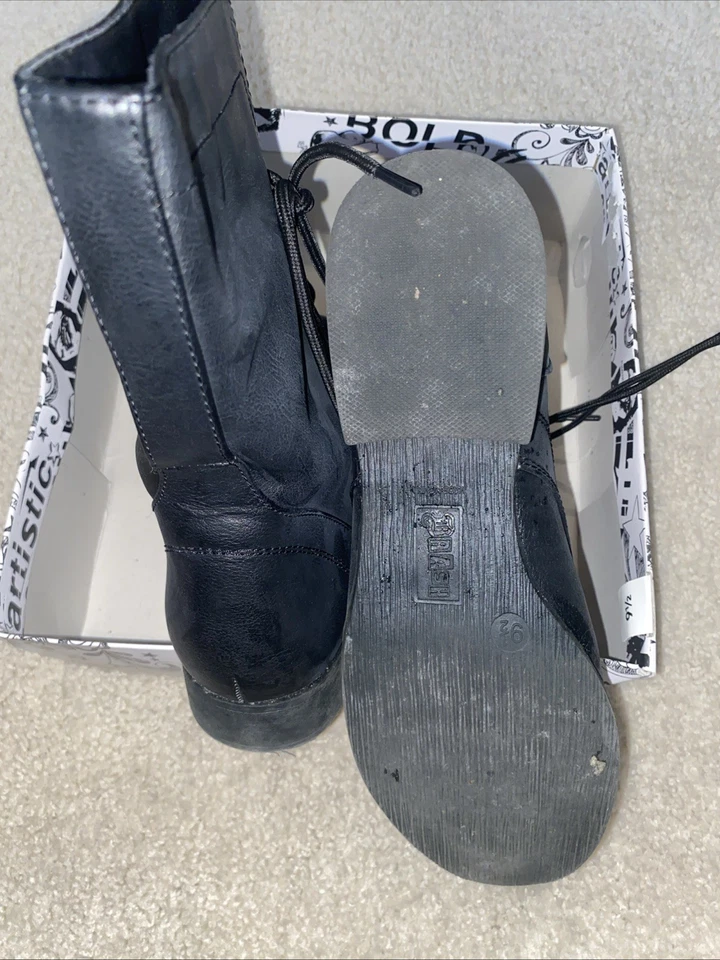 Botas de Combate Brash Talla 9.5 Negras Atar Cuero Sintético Foto 4 de 4