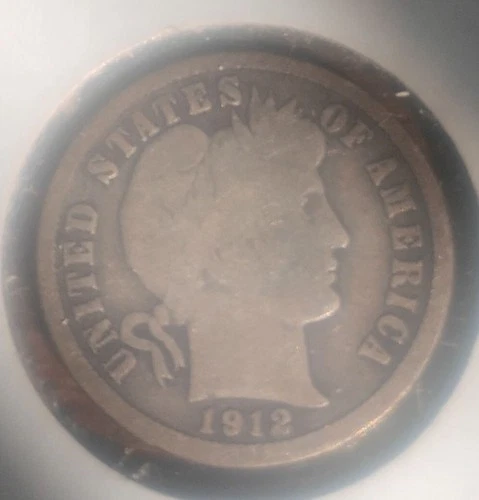 1912 D Barber Dime 90% Silver***Better Date*** Full Rims 100+ Years Old Nice