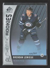 2018 Upper Deck SP Game Used Authentic Rookies Brendan Lemieux #109 131/221