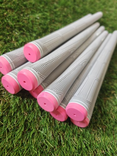 Set Of 13 Mizuno Baby Pink and Grey Golf Grips NEW Undersized Ladies FREE TAPE - Picture 4 of 4