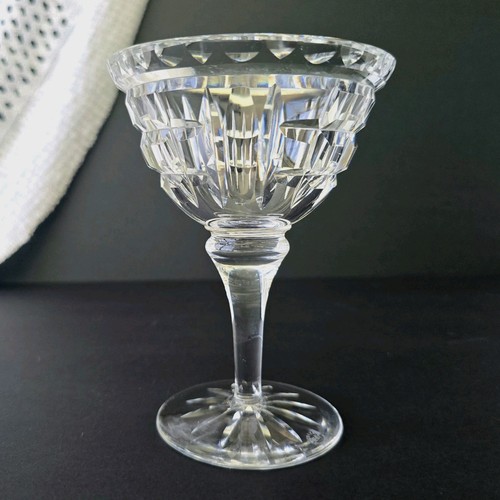 Early Edinburgh Crystal Cross Cut Martini Cocktail Champagne Glass 