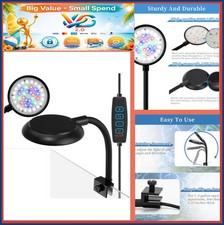 Mini Clip On Aquarium Light 7W Dimmable Small Fish Tank Light USB LED