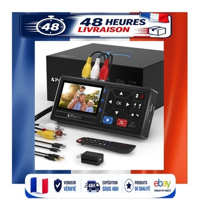 PORTTA Convertisseur VHS vers Numérique RCA HDMI 1080P - Photo 1/4