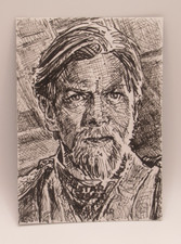 2024 Topps Star Wars Hyperspace Chrome 1/1 Sketch James Harris Obi-Wan Kenobi