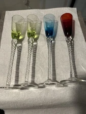 Home Essentials Colorful Liqueur Shot Glasses Set of 4 – New