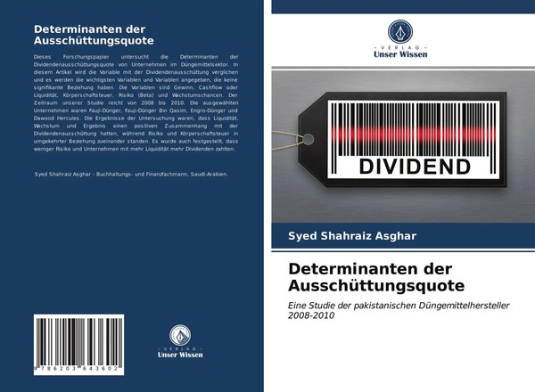 Syed Shahraiz Asghar | Determinanten Der AusschüTtungsquote | Taschenbuch (2021)-image