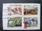 ITALY STAMPS 2010 and 2005 ON FRAGMENT.