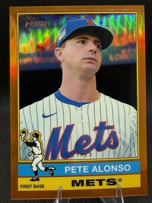 2025 Topps Heritage PETE ALONSO Orange Refractor 21/25 #374