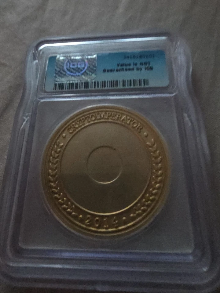 Moneda de 10 k bits CryptoImperator 2014 ICG MS67 pelada sin fondos  Foto 2 de 2