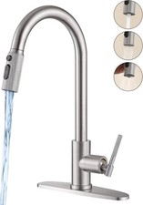Kitchen Faucet W/ Pull Down Sprayer Brushed Nickle Stainless Steel Single Handle