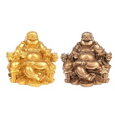 Lucky Resin Buddha Statues Sculpture Figurine Ornament Table