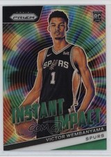 2023-24 Panini Prizm Instant Impact Green Prizm Victor Wembanyama #3 09if