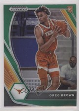 2021-22 Panini Prizm Draft Picks Green Prizm Greg Brown III #27 10ox